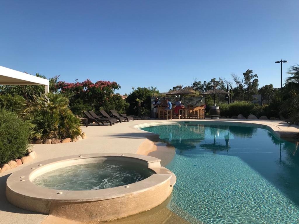 L'Hacienda Piscine chauffée à 28, spa, boulodrome et court de Tennis privés, 2 villas indépendantes Porto Vecchio Esterno foto